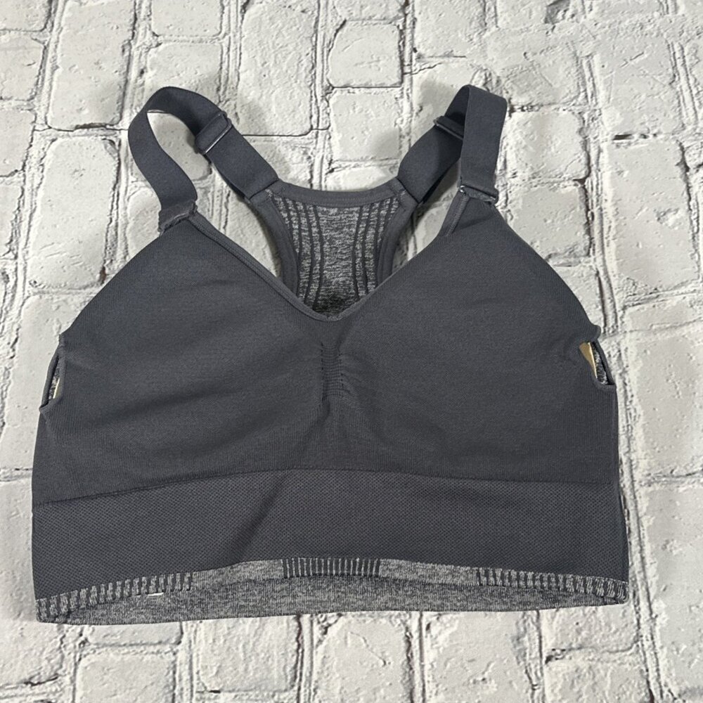 BCG Women’s Low Support Molded Cup Sports Bra size Small Grey Gray Removable Pad - Picture 2 of 14
